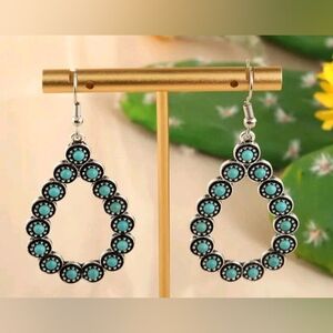 Elegant Silver and Turquoise Earrings